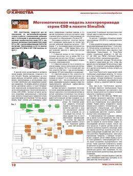 Математическая модель ЭП серии CSD в пакете Simulink